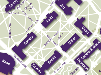Liberal Arts Quad on Seattle Campus Map