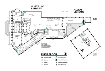 Suzzallo and Allen First Floor Map