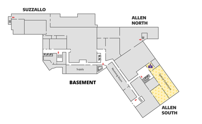 Suzzallo Allen basement noise levels map